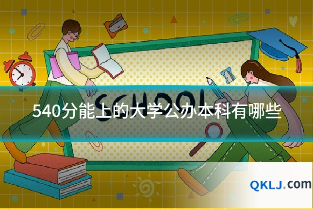 540分能上的大学公办本科有哪些