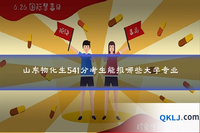 山东物化生541分考生能报哪些大学专业