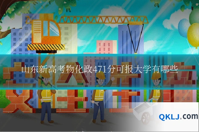 山东新高考物化政471分可报大学有哪些