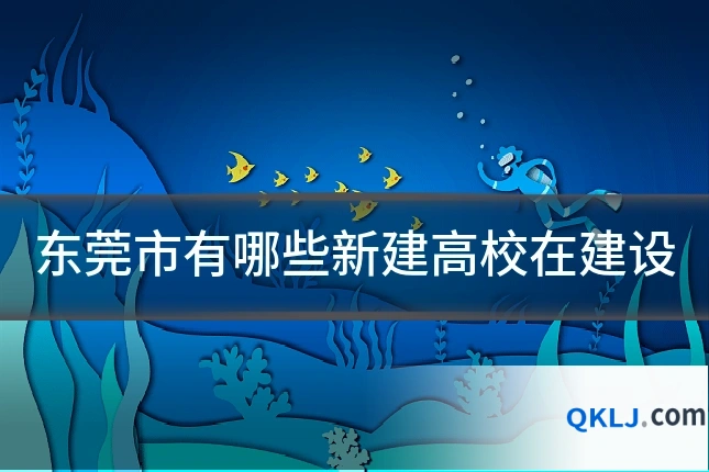 东莞市有哪些新建高校在建设