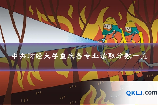 中央财经大学重庆各专业录取分数一览