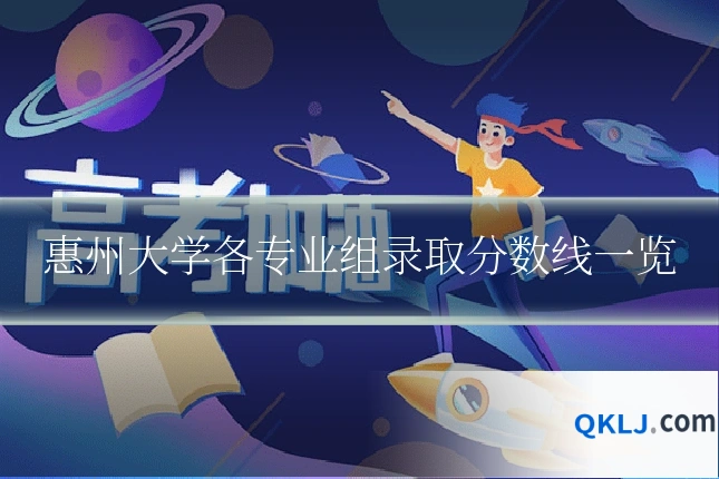 惠州大学各专业组录取分数线一览