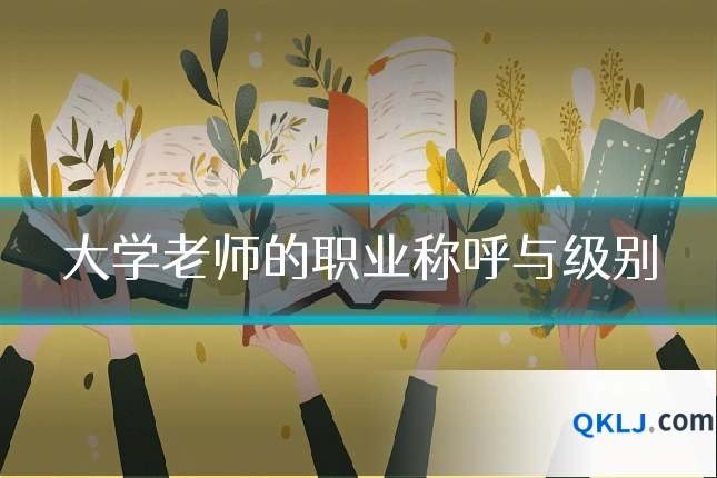 大学老师的职业称呼与级别