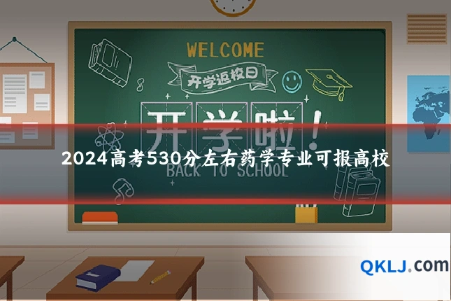 2024高考530分左右药学专业可报高校