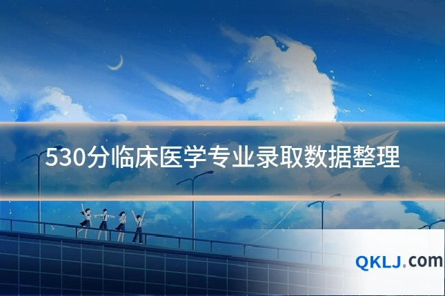 530分临床医学专业录取数据整理
