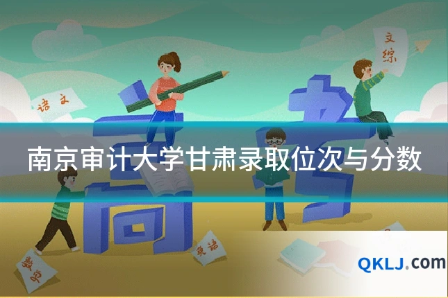 南京审计大学甘肃录取位次与分数