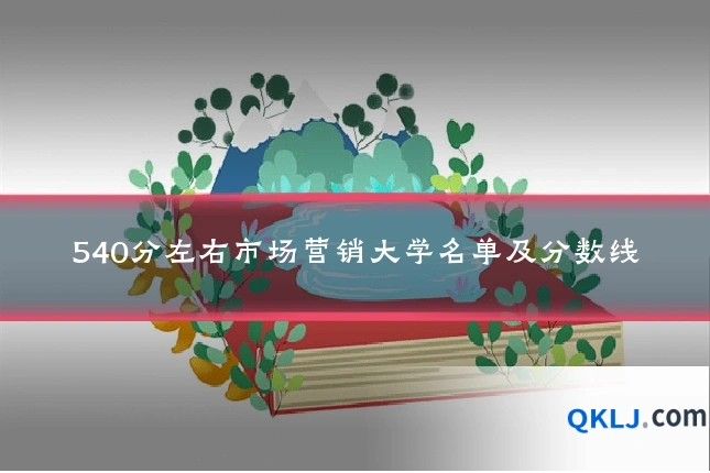 540分左右市场营销大学名单及分数线