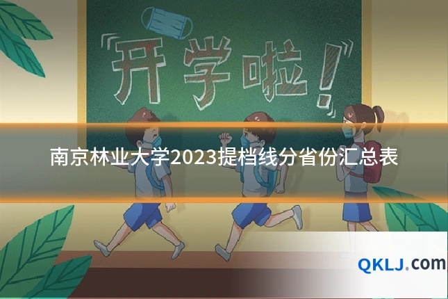 南京林业大学2023提档线分省份汇总表