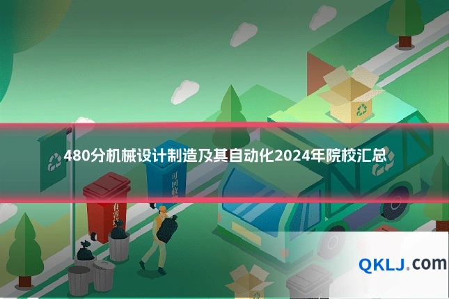 480分机械设计制造及其自动化2024年院校汇总