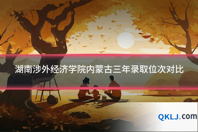 湖南涉外经济学院内蒙古三年录取位次对比