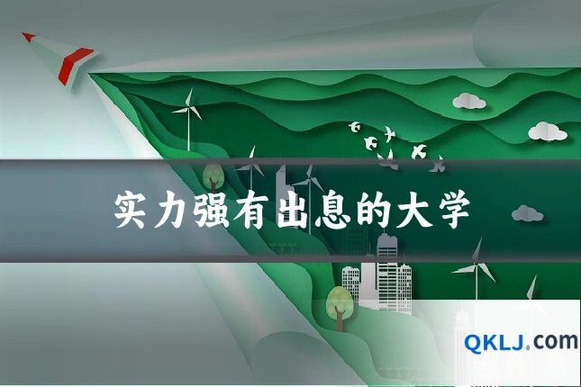 实力强有出息的大学