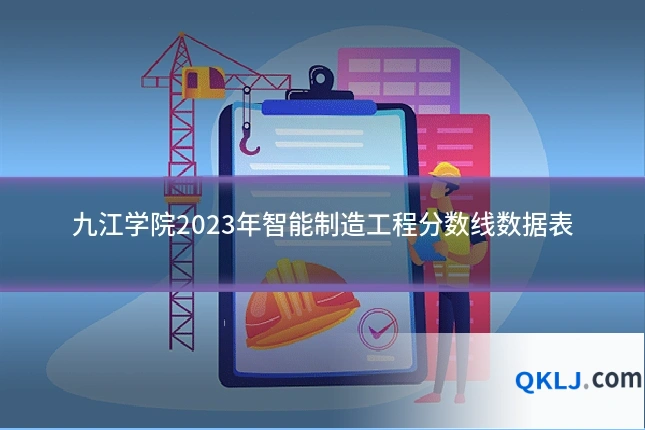 九江学院2023年智能制造工程分数线数据表