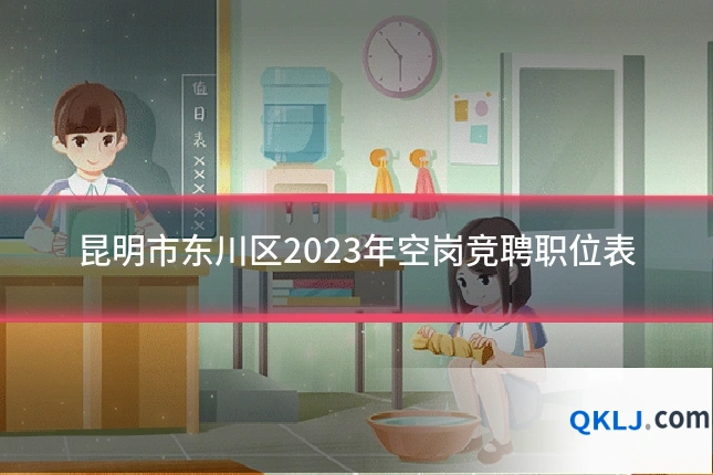 昆明市东川区2023年空岗竞聘职位表