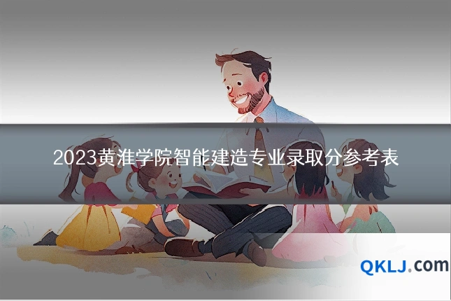 2023黄淮学院智能建造专业录取分参考表