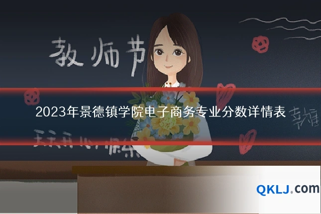 2023年景德镇学院电子商务专业分数详情表