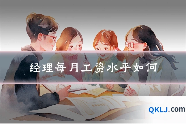 经理每月工资水平如何