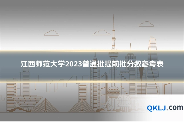 江西师范大学2023普通批提前批分数参考表