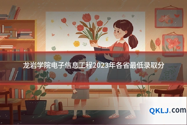 龙岩学院电子信息工程2023年各省最低录取分