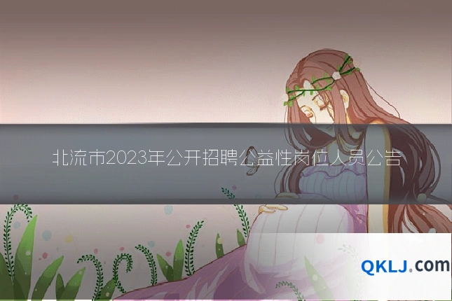 北流市2023年公开招聘公益性岗位人员公告
