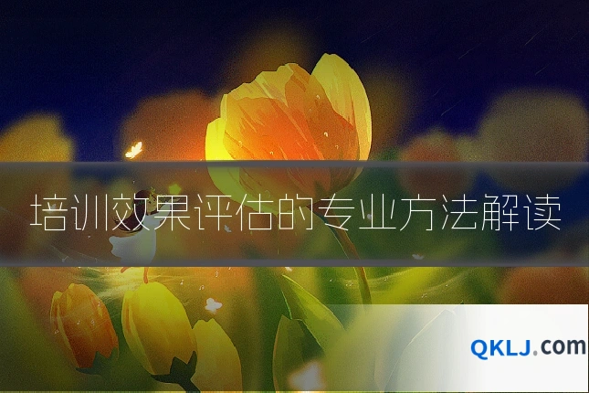 培训效果评估的专业方法解读