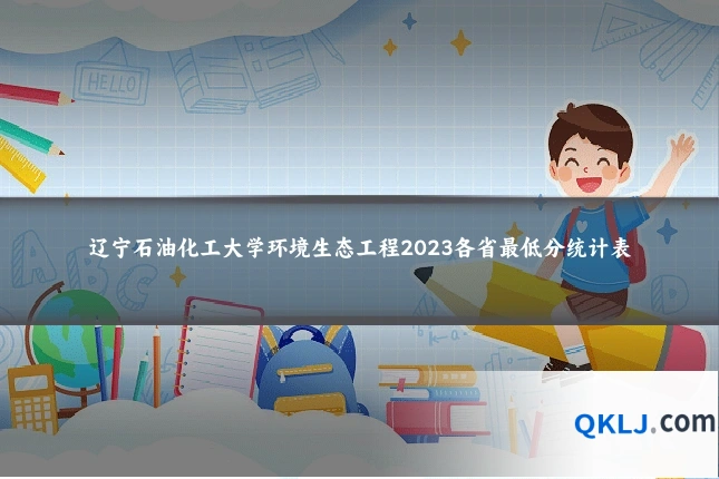 辽宁石油化工大学环境生态工程2023各省最低分统计表
